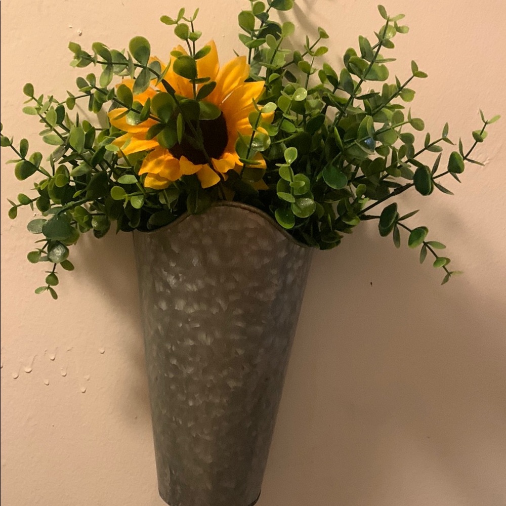 Vibrant Yellow and Green Faux Floral Accent